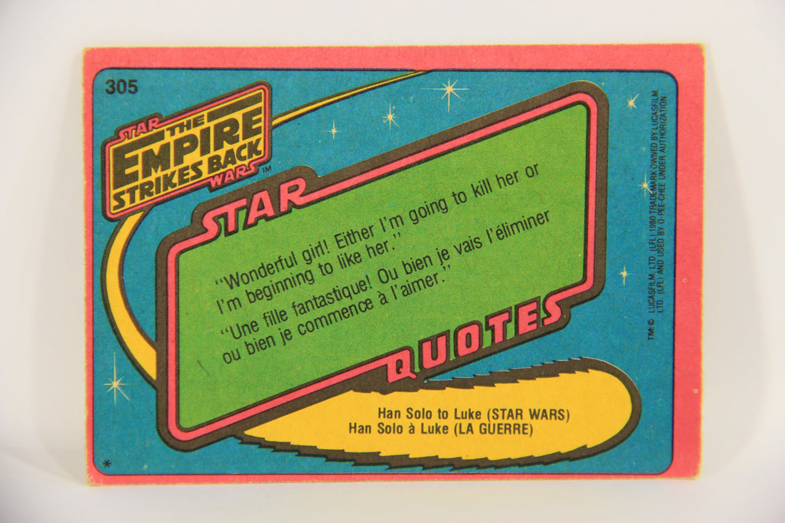 Star Wars Empire Strikes Back Card #305 Emerging From The Pit FR-ENG OPC L020443