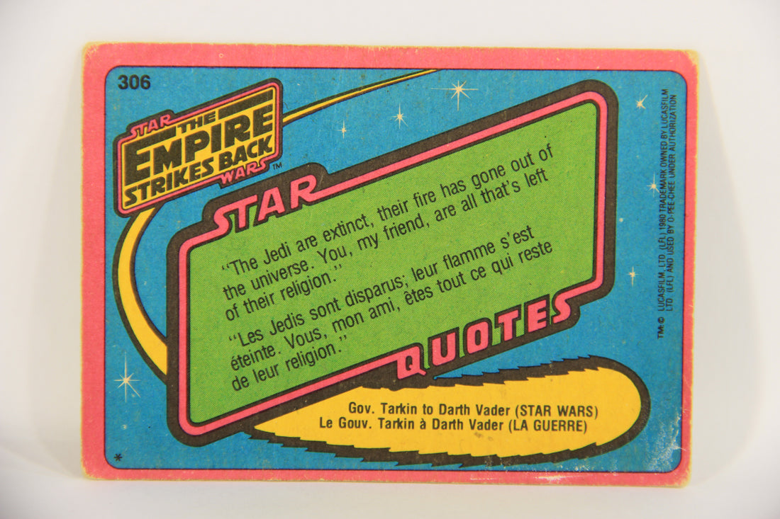 Star Wars Empire Strikes Back Trading Card #306 Busy As A Wookiee FR-ENG OPC L020444