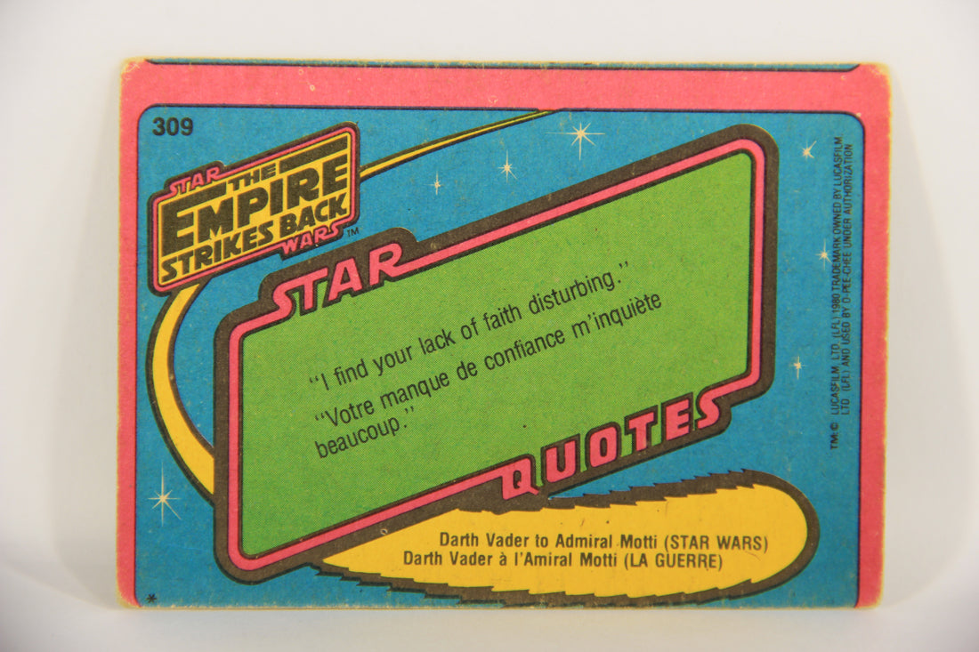 Star Wars The Empire Strikes Back Card #309 Emergency Repairs FR-ENG OPC L020447