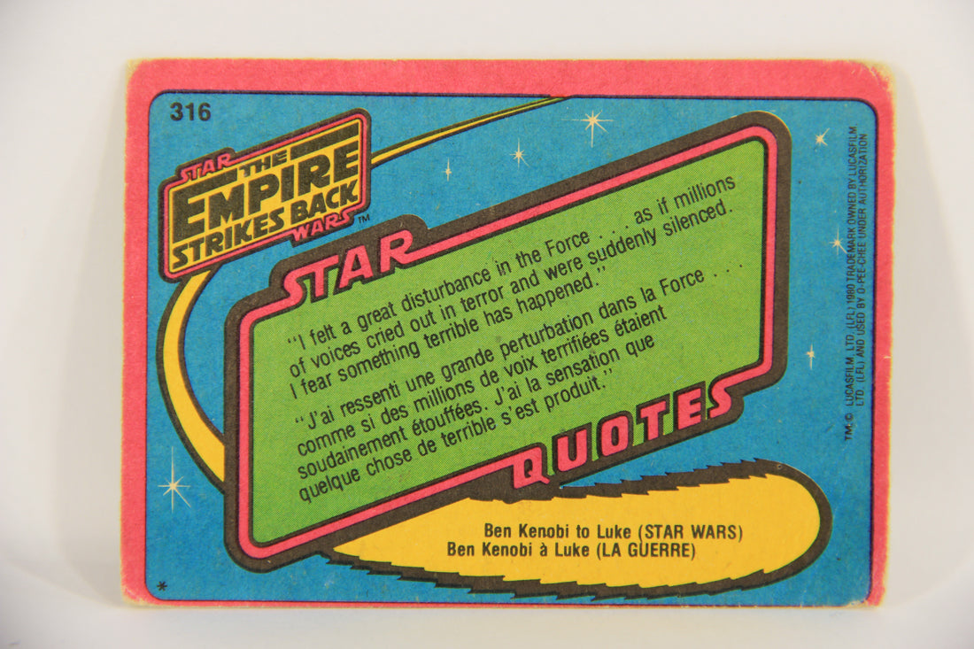 Star Wars Empire Strikes Back Card #316 Vader's Private Chamber FR-ENG OPC L020453