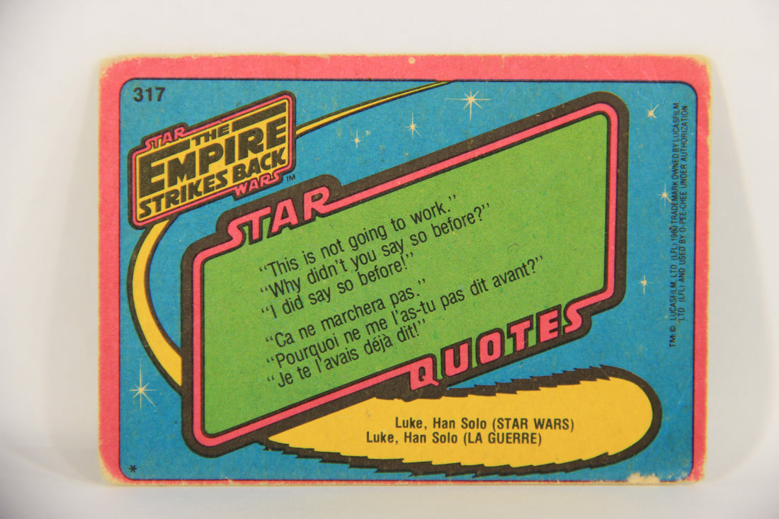 Star Wars Empire Strikes Back Card #317 Aboard The Executor FR-ENG OPC L020454
