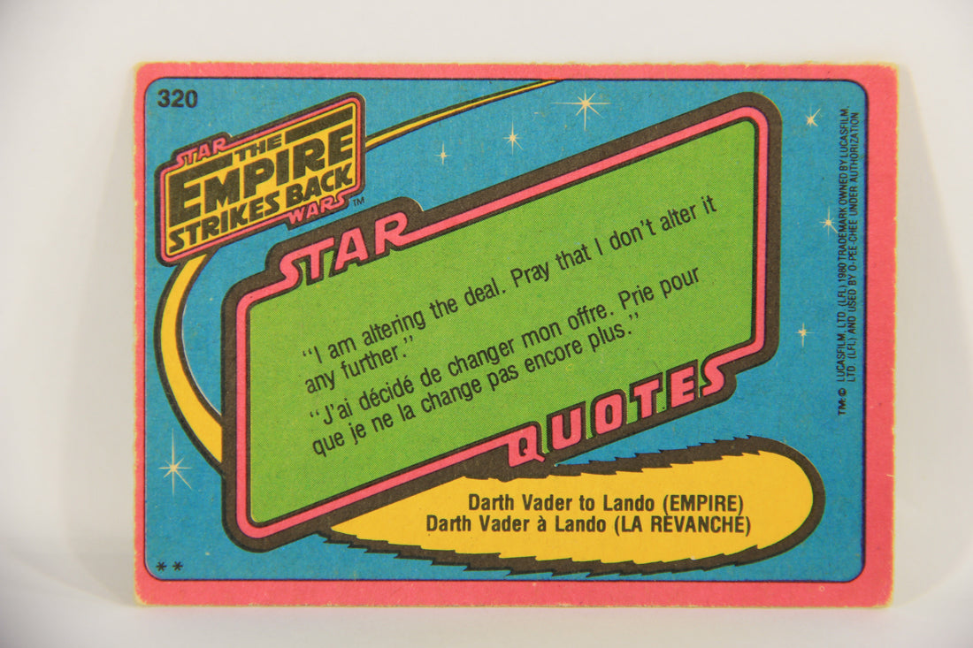 Star Wars Empire Strikes Back Trading Card #320 He's Still Alive FR-ENG OPC L020457
