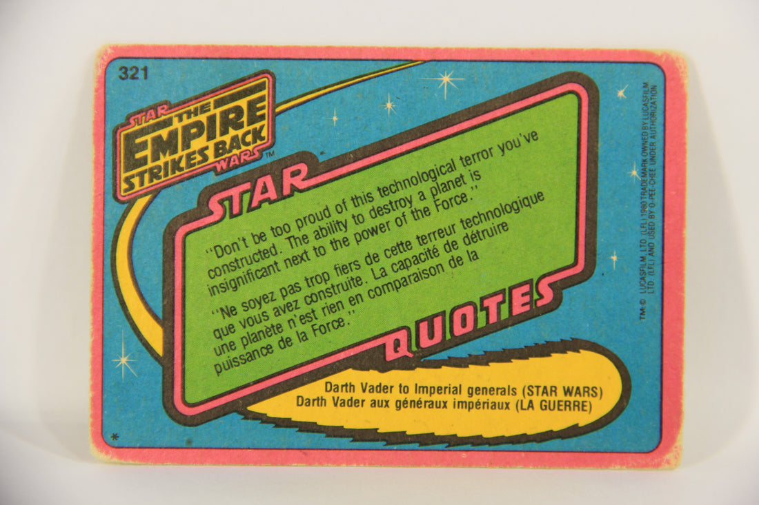 Star Wars The Empire Strikes Back Card #321 Lando's Warm Reception FR-ENG OPC L020458