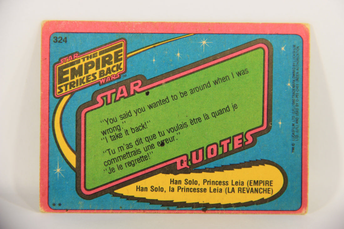 Star Wars Empire Strikes Back Trading Card #324 Bounty Hunter IG-88 FR-ENG OPC L020460