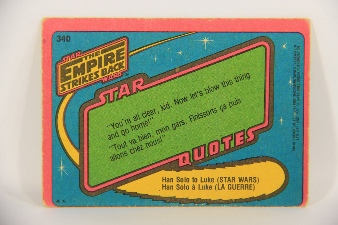 Star Wars Empire Strikes Back 1980 Card #340 Snow Walker Terror FR-ENG OPC L020475