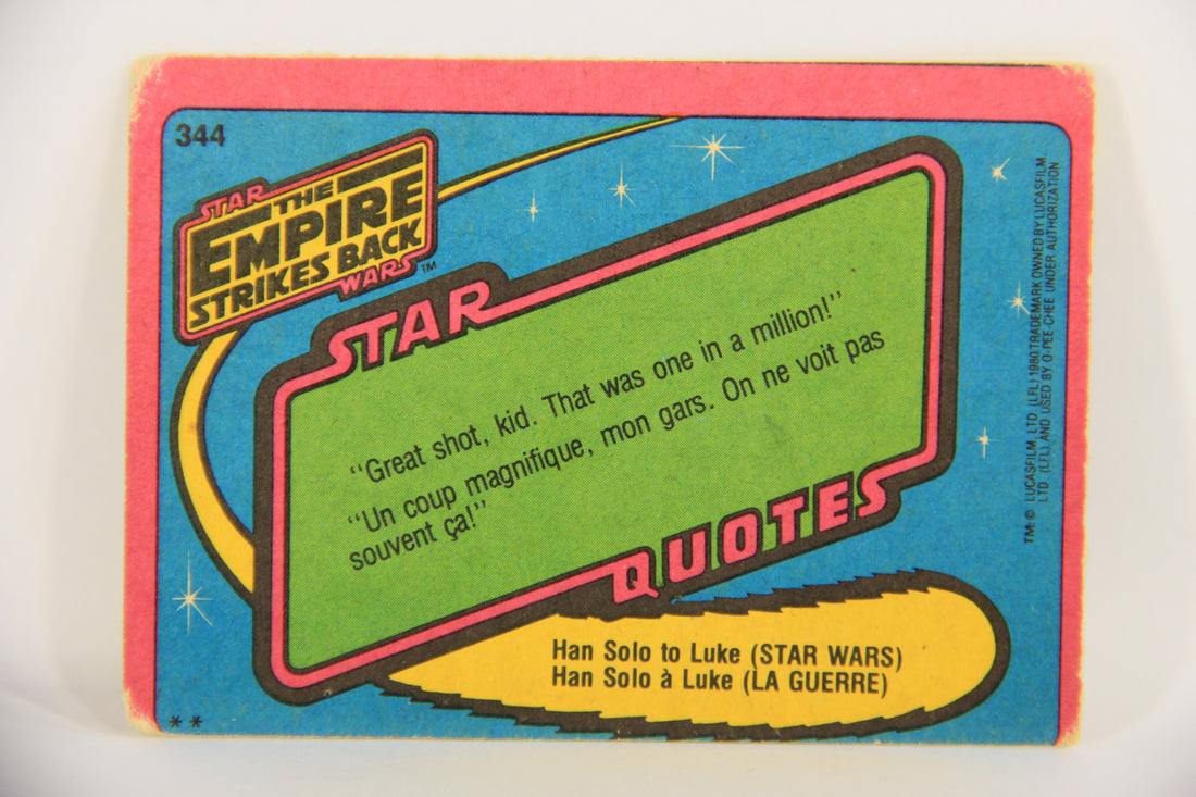 Star Wars Empire Strikes Back Card #344 Escape From Bespin FR-ENG OPC L020479