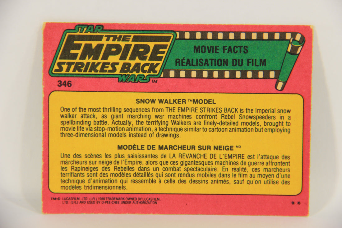 Star Wars Empire Strikes Back Trading Card #346 Snow Walker Model FR-ENG OPC L020481