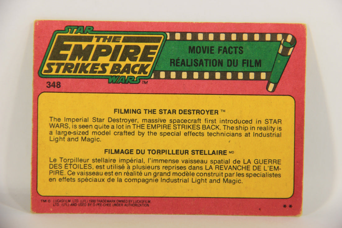 Star Wars Empire Strikes Back Card #348 Filming The Star Destroyer FR-ENG OPC L020483