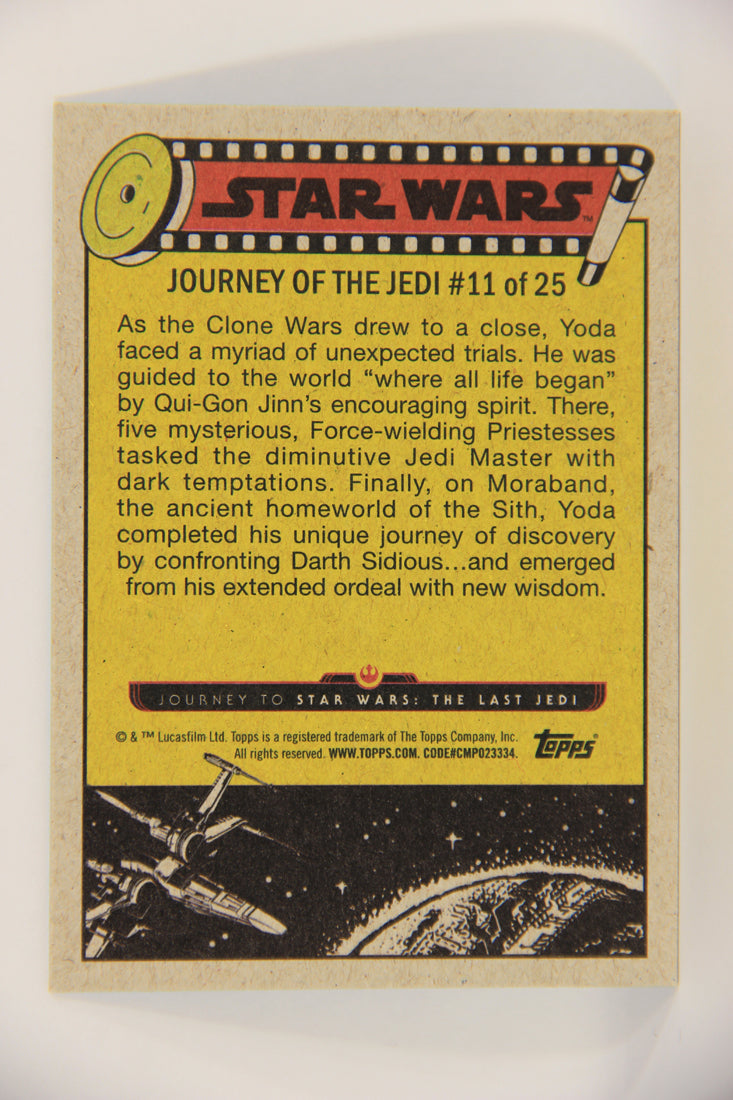 SW The Last Jedi Journey 2017 Card #11 A Lesson For The Master ENG Blue L020514