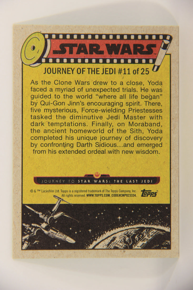 SW The Last Jedi Journey 2017 Card #11 A Lesson For The Master ENG Slime Green L020515