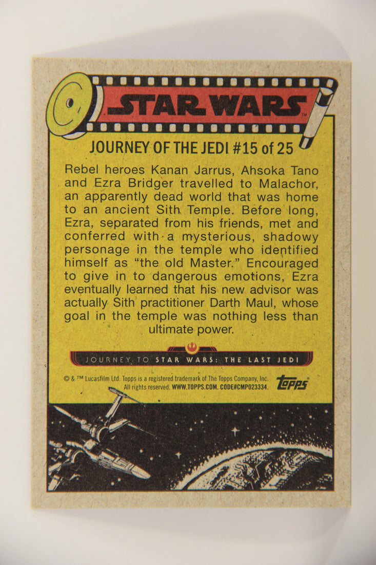 SW The Last Jedi Journey 2017 Trading Card #15 Facing A Dark Destiny ENG Purple L020520
