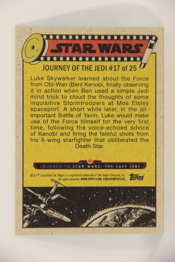 SW The Last Jedi Journey 2017 Card #17 Luke's Introduction To The Force ENG Blue L020521