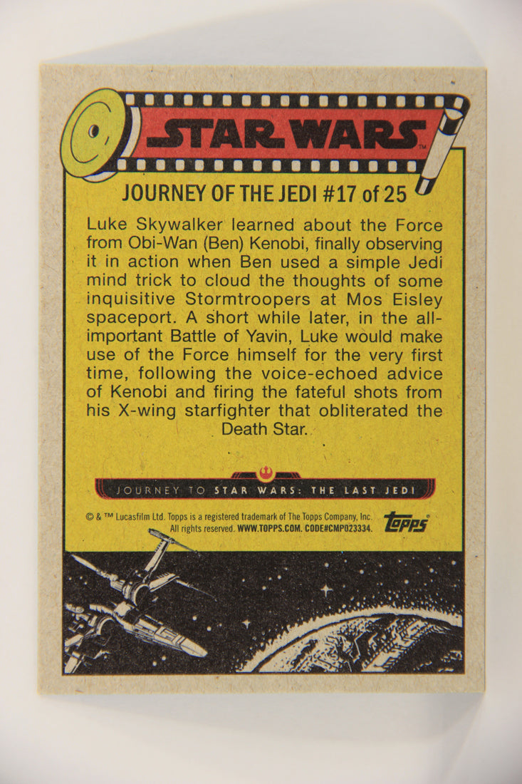 SW The Last Jedi Journey 2017 Card #17 Luke's Introduction To The Force ENG Blue L020522