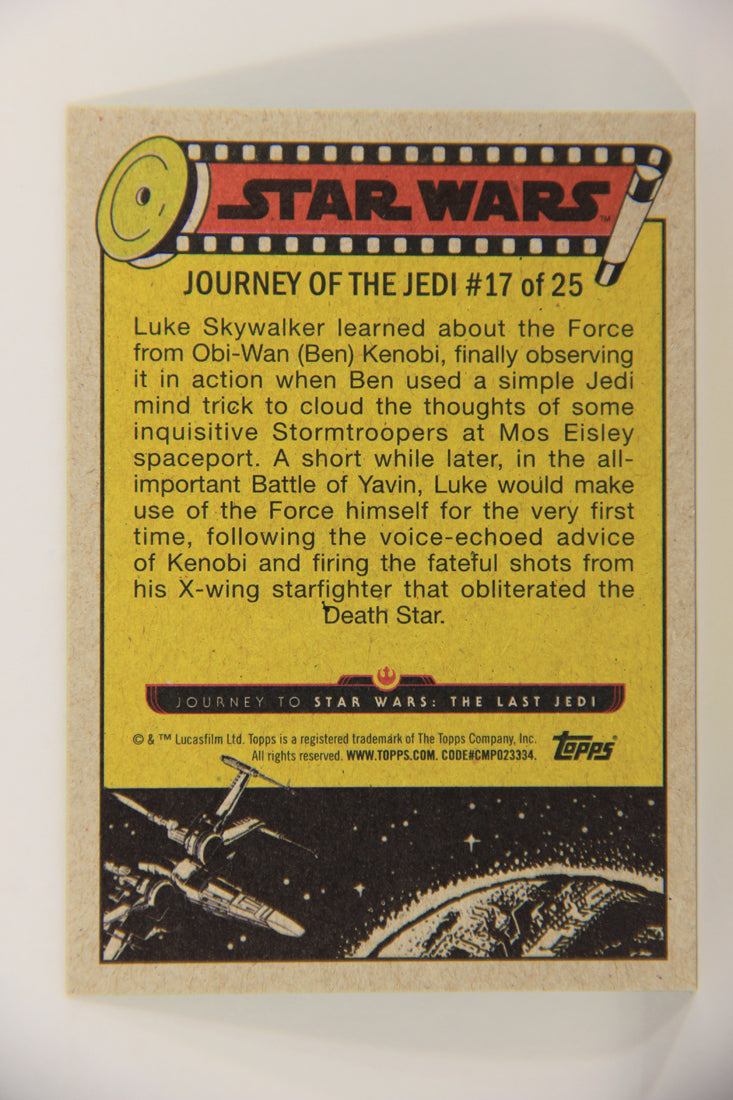 SW The Last Jedi Journey 2017 Card #17 Luke's Introduction To The Force Slime Green L020523