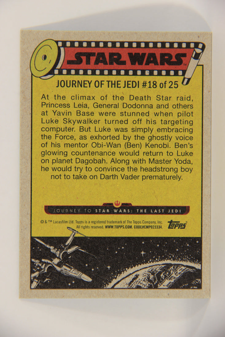 SW The Last Jedi Journey 2017 Card #18 Obi-Wan's Final Teaching ENG Blue L020525