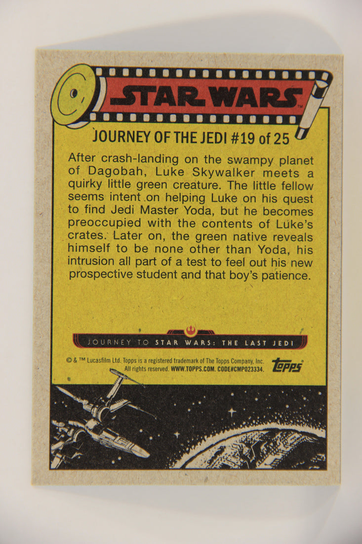 SW The Last Jedi Journey 2017 Card #19 Luke Skywalker's Impatience ENG Blue L020526