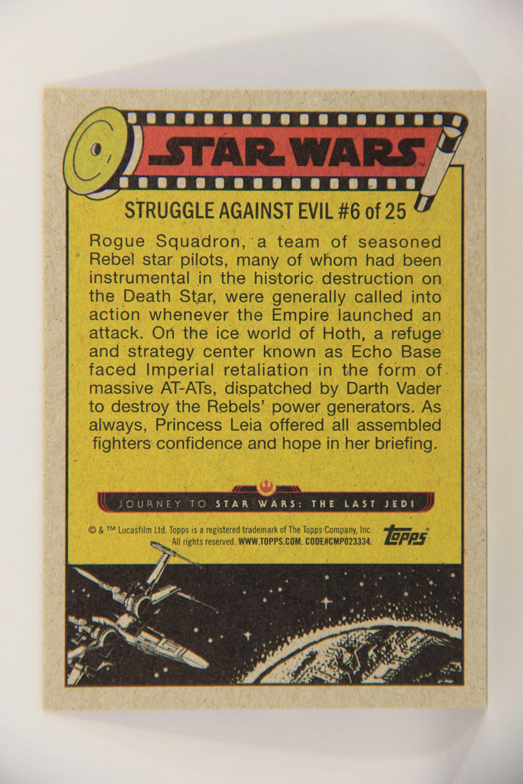 SW The Last Jedi Journey 2017 Card #31 Briefing Rogue Squadron ENG Purple L020538