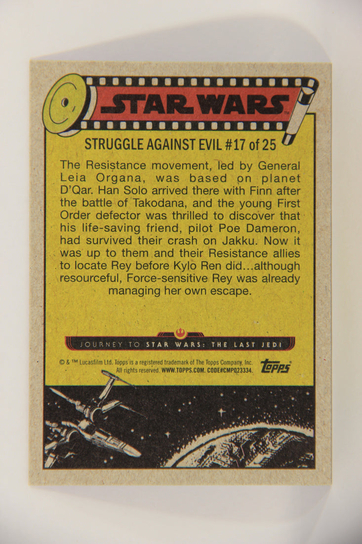 SW The Last Jedi Journey 2017 Card #42 The Resistance On D'Qar ENG Purple L020555