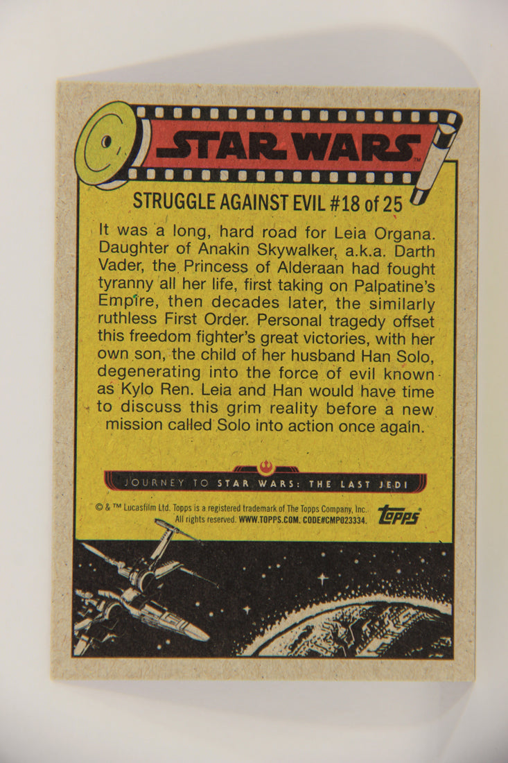 SW The Last Jedi Journey 2017 Card #43 Princess Turned General ENG Purple L020557
