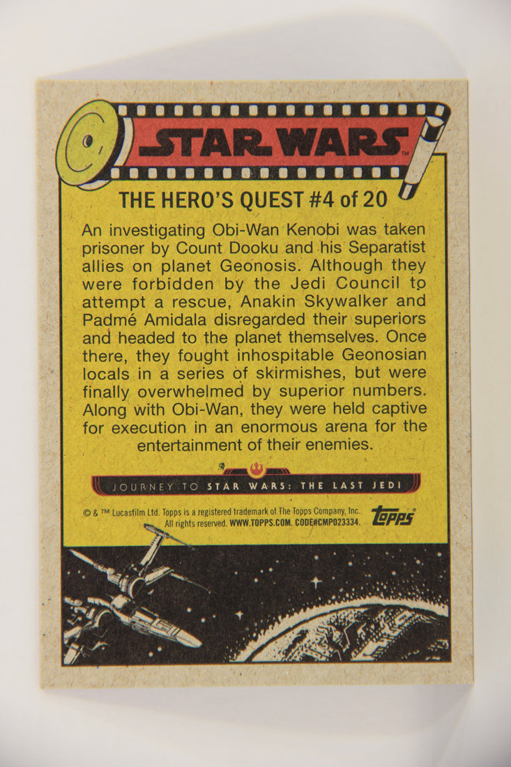 SW The Last Jedi Journey 2017 Card #54 Mission To Geonosis ENG Purple L020569