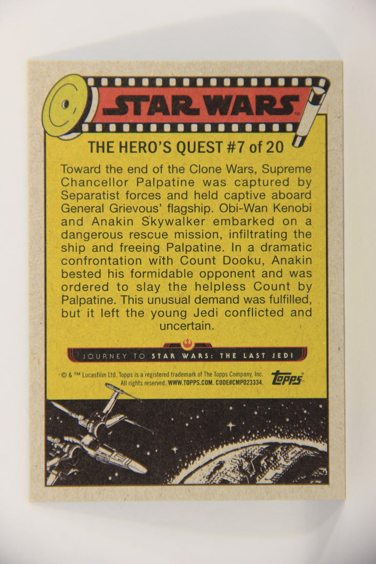 SW The Last Jedi Journey 2017 Card #57 Freeing The Supreme Chancellor ENG Blue L020574