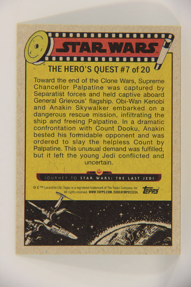 SW The Last Jedi Journey 2017 Card #57 Freeing The Supreme Chancellor ENG Slime Green L020575