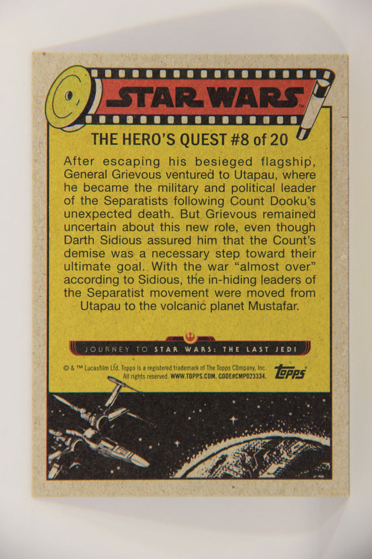 SW The Last Jedi Journey 2017 Card #58 Confronting General Grievous ENG Purple L020576
