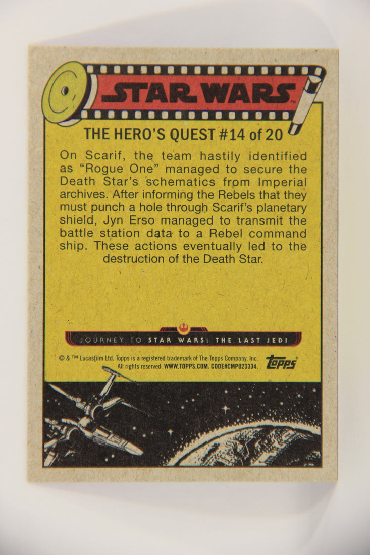 SW The Last Jedi Journey 2017 Card #64 Unlocking The Death Star Plans ENG Purple L020580
