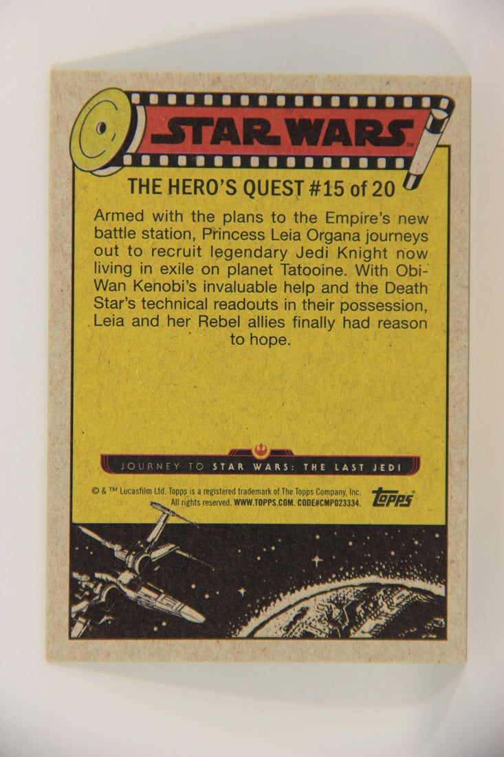 SW The Last Jedi Journey 2017 Card #65 Recruiting General Kenobi ENG Slime Green L020581