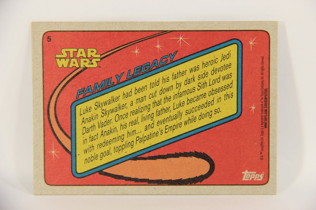 SW The Last Jedi Journey 2017 Card Exclusive Family Legacy #5 Luke - Vader ENG L020622