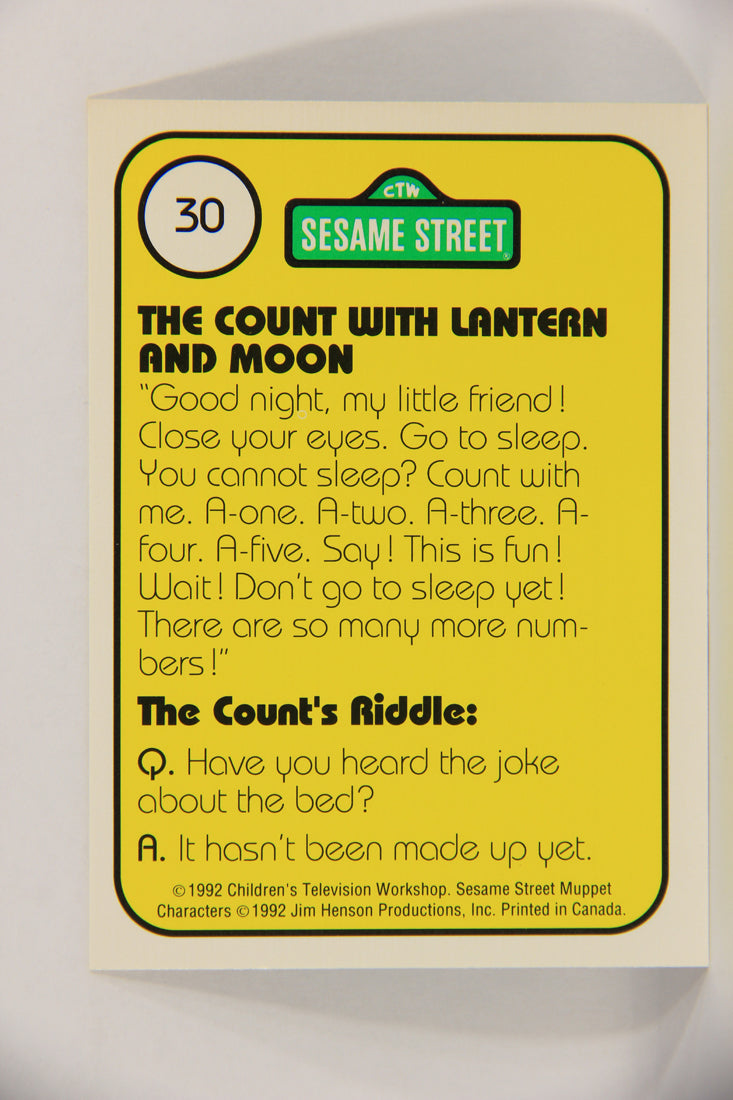 Sesame Street TV Show 1992 Card #30 L And M The Count With Lantern And Moon L020653