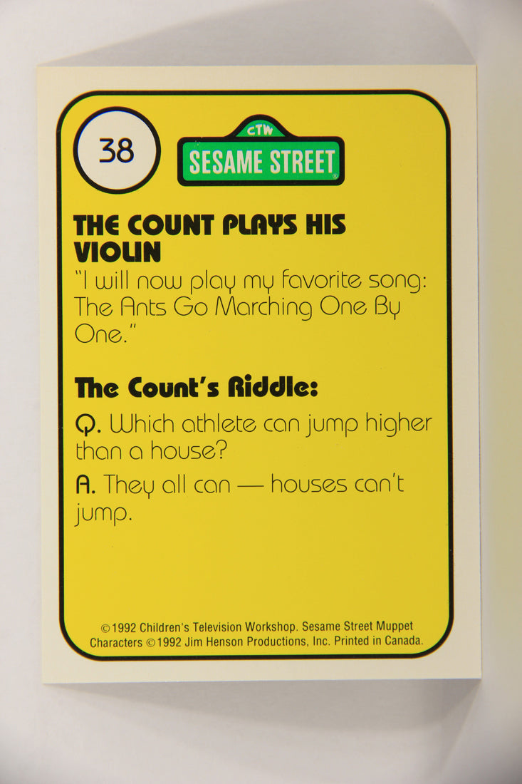 Sesame Street TV Show 1992 Trading Card #38 V The Count And His Violin ENG L020661