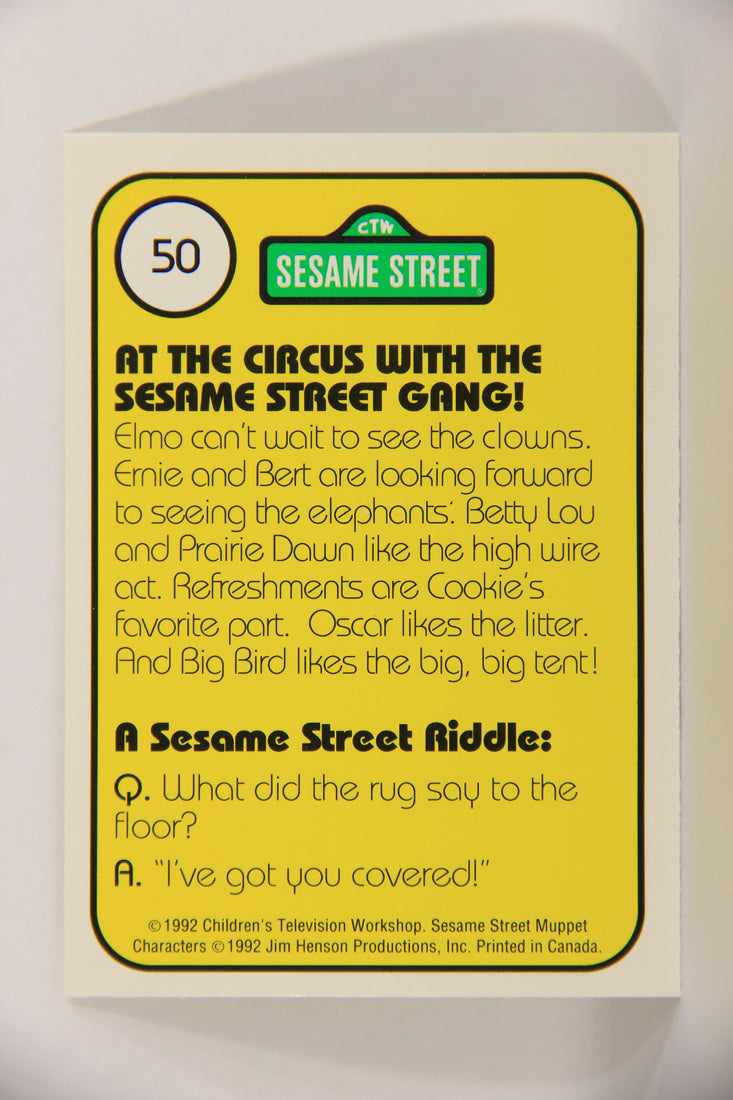 Sesame Street TV Show 1992 Card #50 The Sesame Street Gang Goes To The Circus L020673