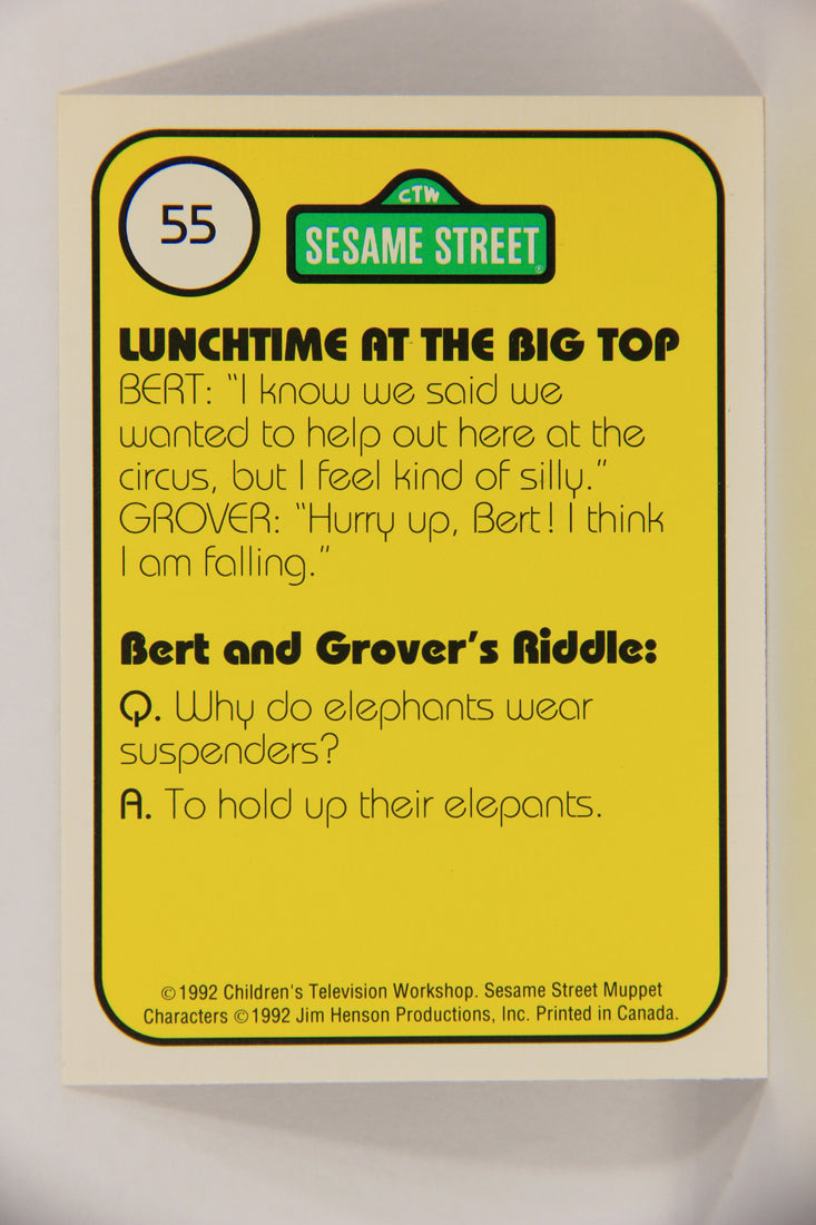 Sesame Street TV Show 1992 Card #55 Are You Hungry Baby Elephant ENG L020678