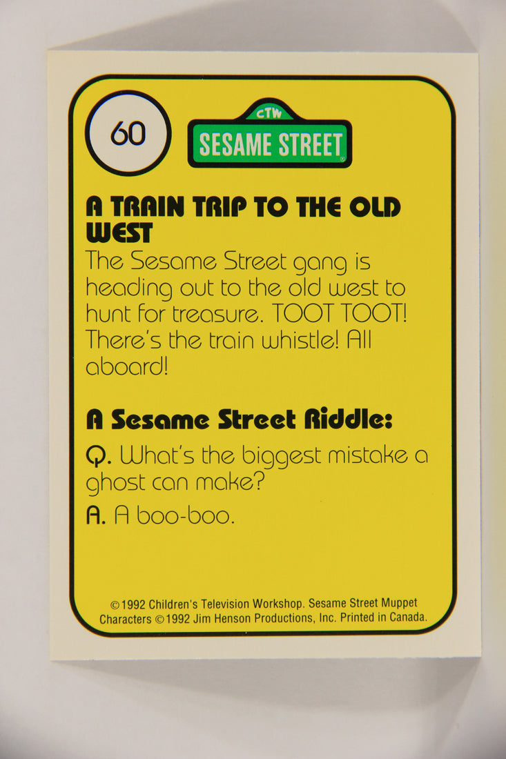 Seasame Street TV Show 1992 Card #60 Sesame Street Gang Goes West By Train L020683