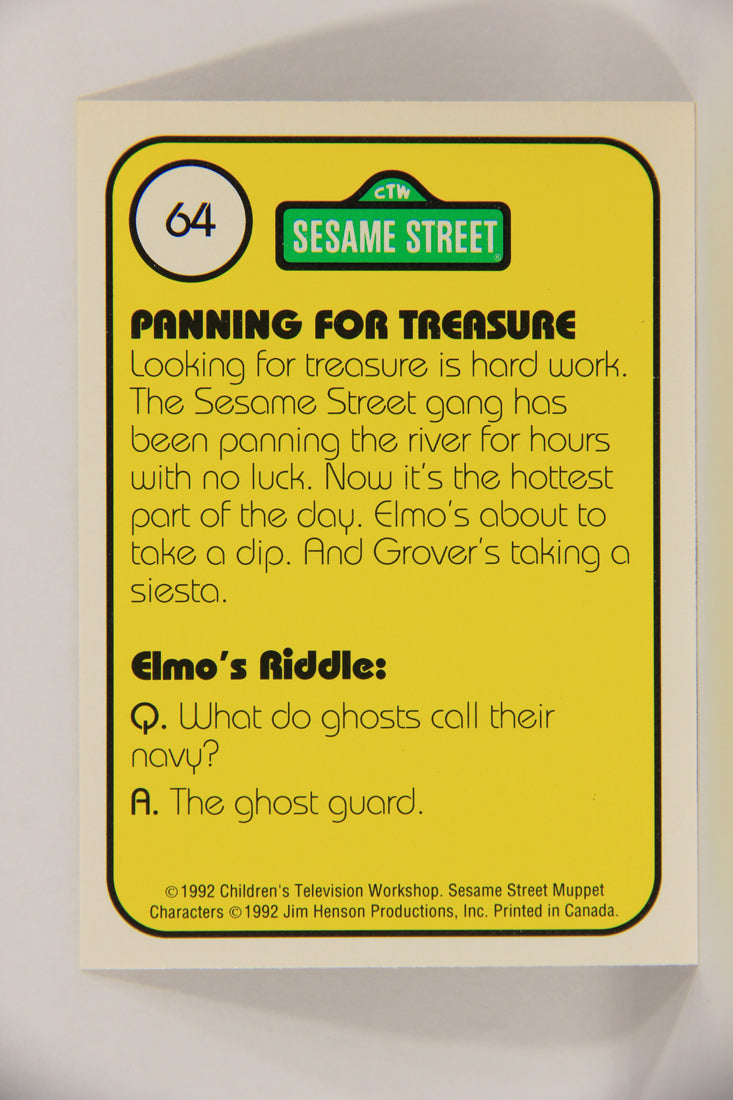 Seasame Street TV Show 1992 Card #64 In The Canyon The Gang Pans For Gold L020687