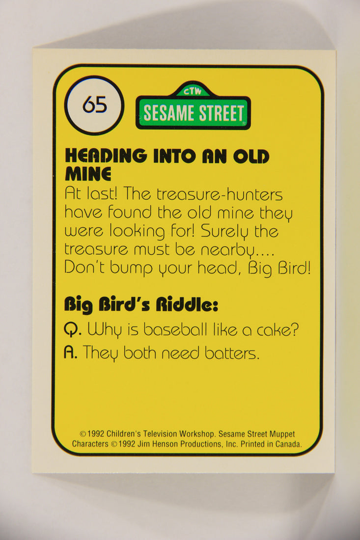 Seasame Street TV Show 1992 Trading Card #65 We're Going Into The Mine ENG L020688
