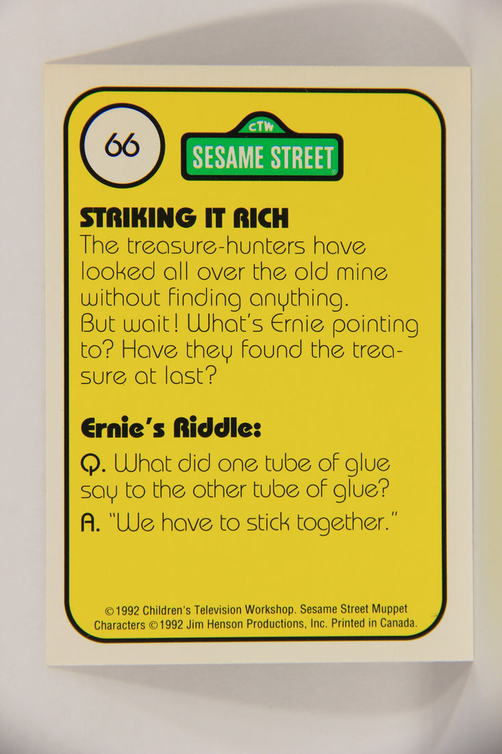 Seasame Street TV Show 1992 Card #66 Hey Pardners I Think We Struck It Rich ENG L020689
