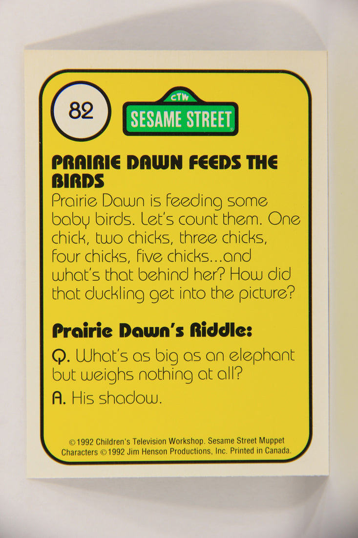 Seasame Street TV Show 1992 Card #82 Prairie Dawn's Chicks Eat Corn ENG L020705