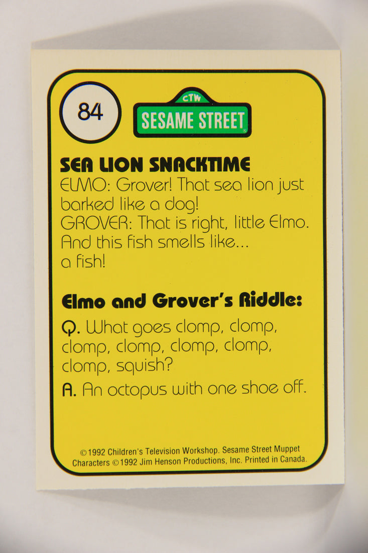 Seasame Street TV Show 1992 Card #84 Did You Know A Sea Lion Barks Like A Dog L020707