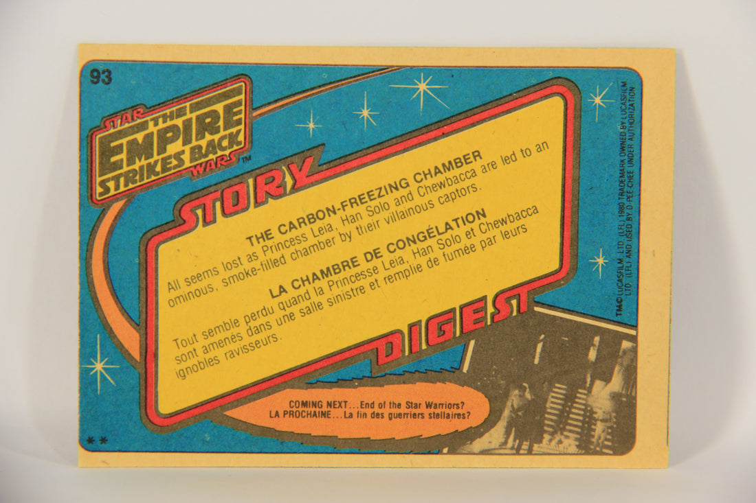Star Wars Empire Strikes Back Card #93 The Carbon-Freezing Chamber FR-ENG OPC L020727