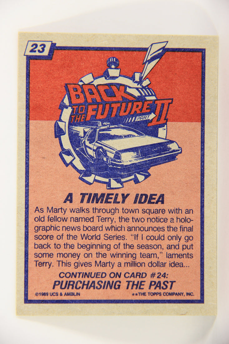Back To The Future II 1989 Trading Card #23 A Timely Idea L020737