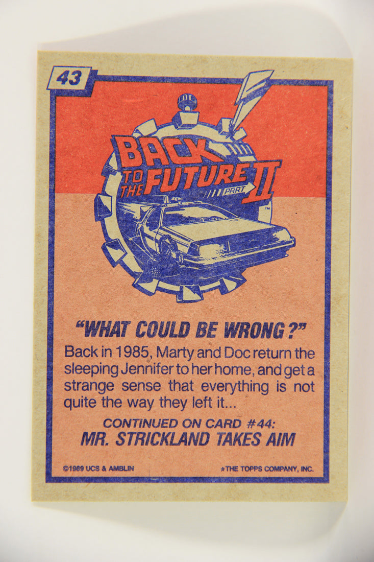 Back To The Future II 1989 Trading Card #43 What Could Be Wrong L020745