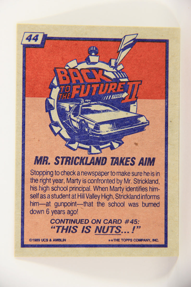 Back To The Future II 1989 Trading Card #44 Mr. Strickland Takes Aim L020746