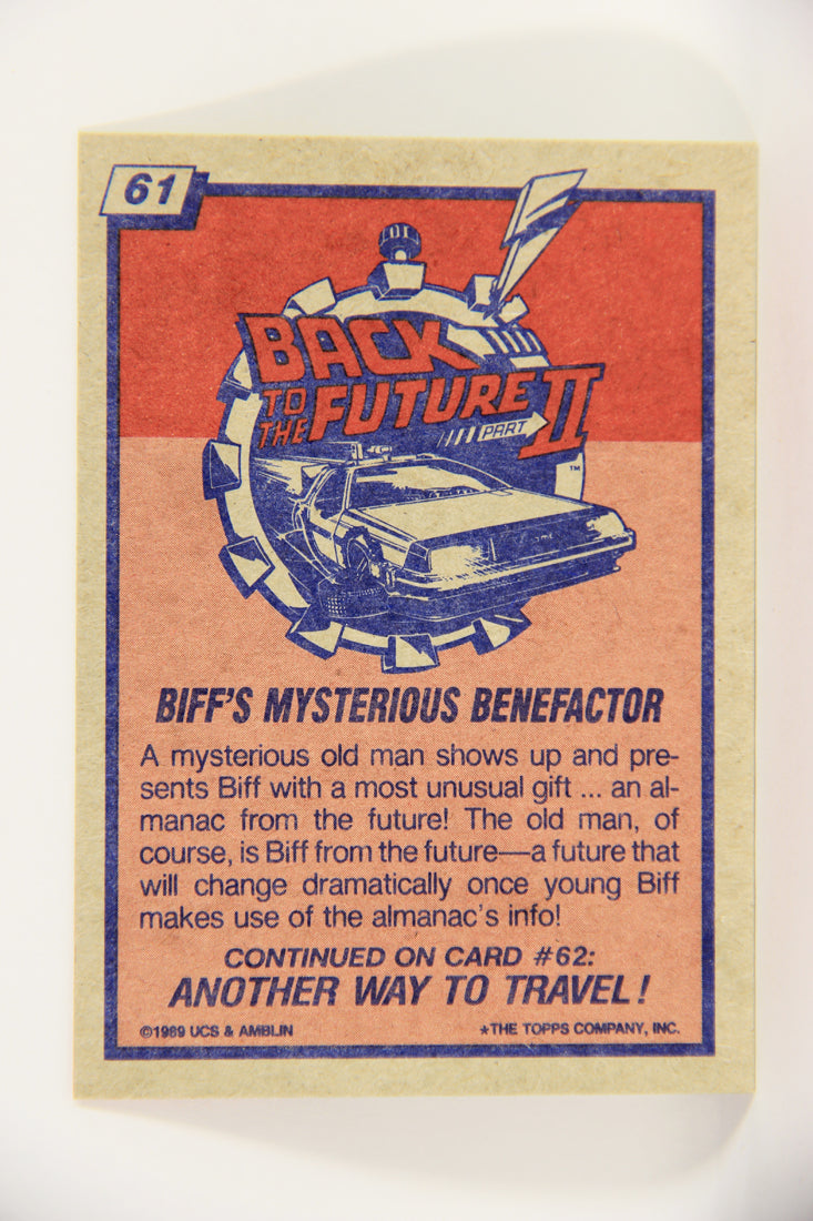 Back To The Future II 1989 Trading Card #61 Biff's Mysterious Benefactor L020755