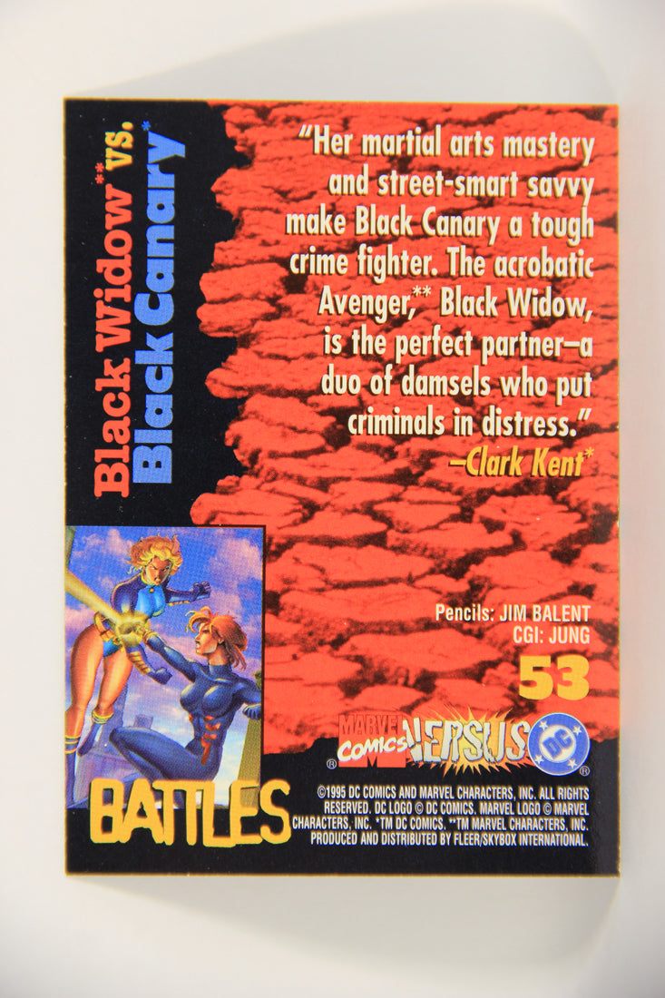 DC Versus Marvel Comics 1995 Trading Card #53 Black Widow Vs Black Canary ENG L020779