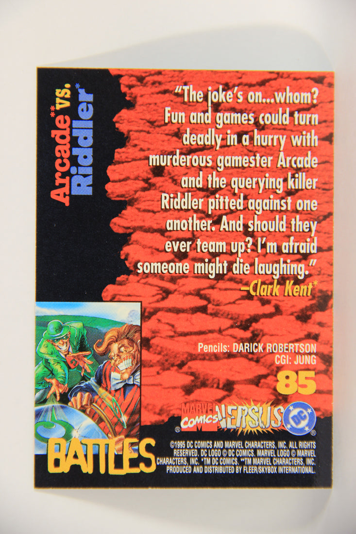 DC Versus Marvel Comics 1995 Trading Card #85 Arcade Vs Riddler ENG L020783