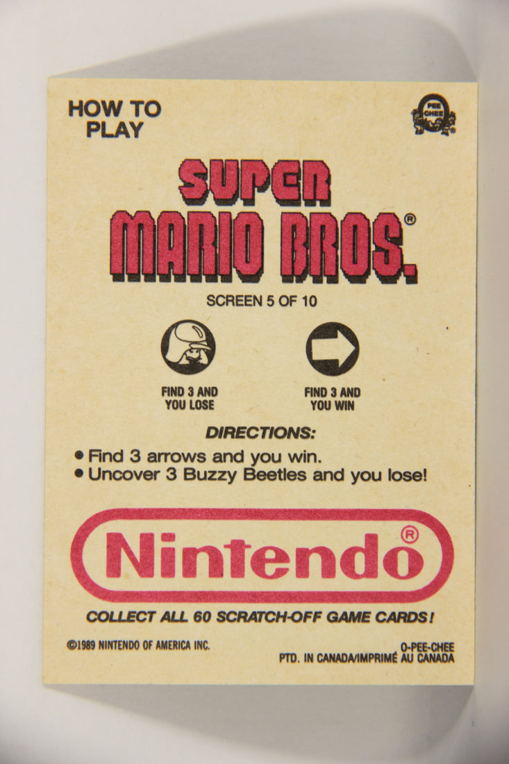 Nintendo Super Mario Bros 1989 Scratch-Off Card Screen #5 Of 10 ENG L020817