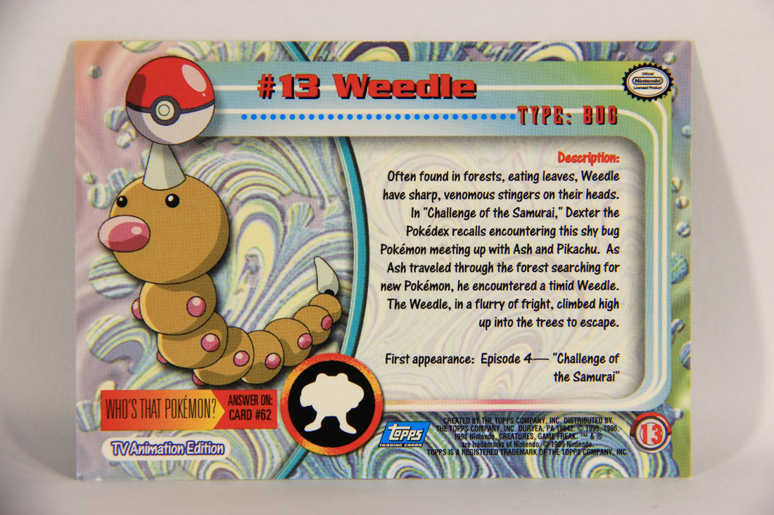 Pokémon Card Weedle #13 TV Animation Blue Logo 1st Print ENG L020820