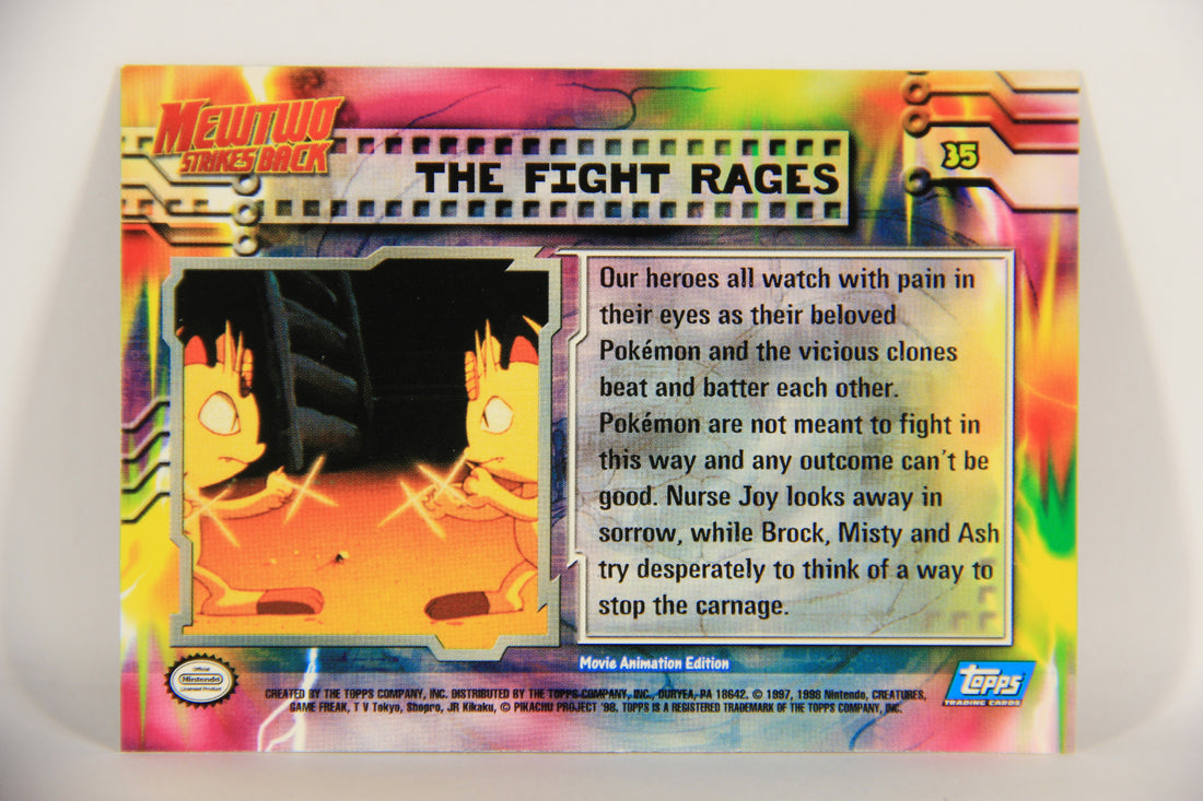 Pokémon Card First Movie #35 The Fight Rages Blue Logo 1st Print ENG L020833